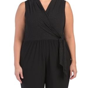 TIANA B plus size faux wrap top jumpsuit